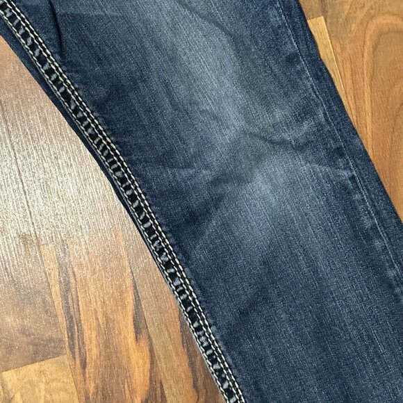 Silver Jeans Suki Mid Rise Straight Leg Denim Pant Distressed Medium Wash 32" - Picture 8 of 13